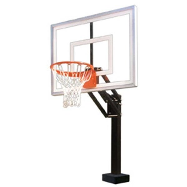 Newalthlete HydroChamp II Stainless Steel-Acrylic Adjustable Poolside Basketball System; Black NE295280